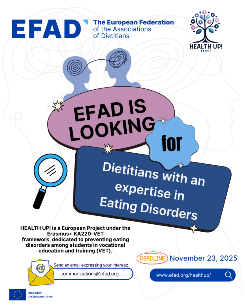 HEALTH UP! – Call for Dietitians Specialised in Eating Disorders – EFAD